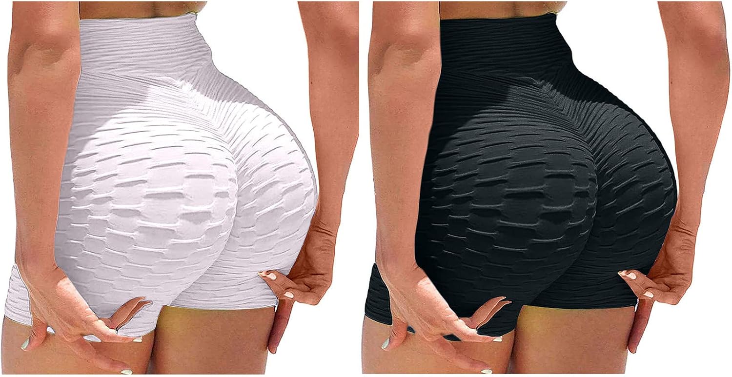 wjiNFDFG Womens Gym Leggings Yoga Pants Shorts for Yoga Women Waisted High Short Leggings Butt Pants Lifting 2PC Yoga