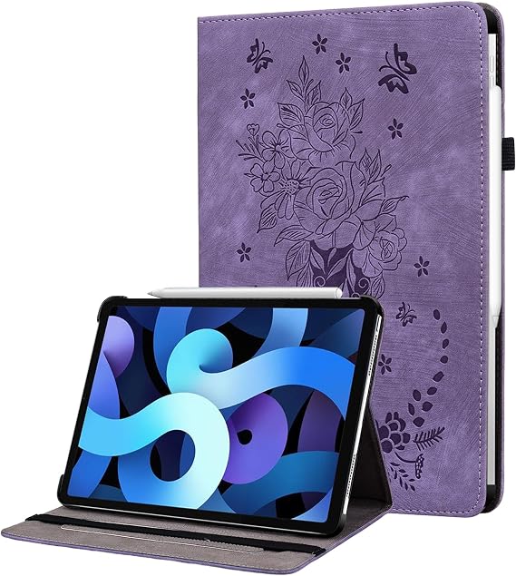 Case for iPad Air 11-inch M4 (2026)/M3 (2025)/M2 (2024), iPad Air 5th (2022)/4th Generation (2020) 10.9 Inch, Auto Sleep/Wake Supports Pencil Pro and Pencil(USB-C), Purple