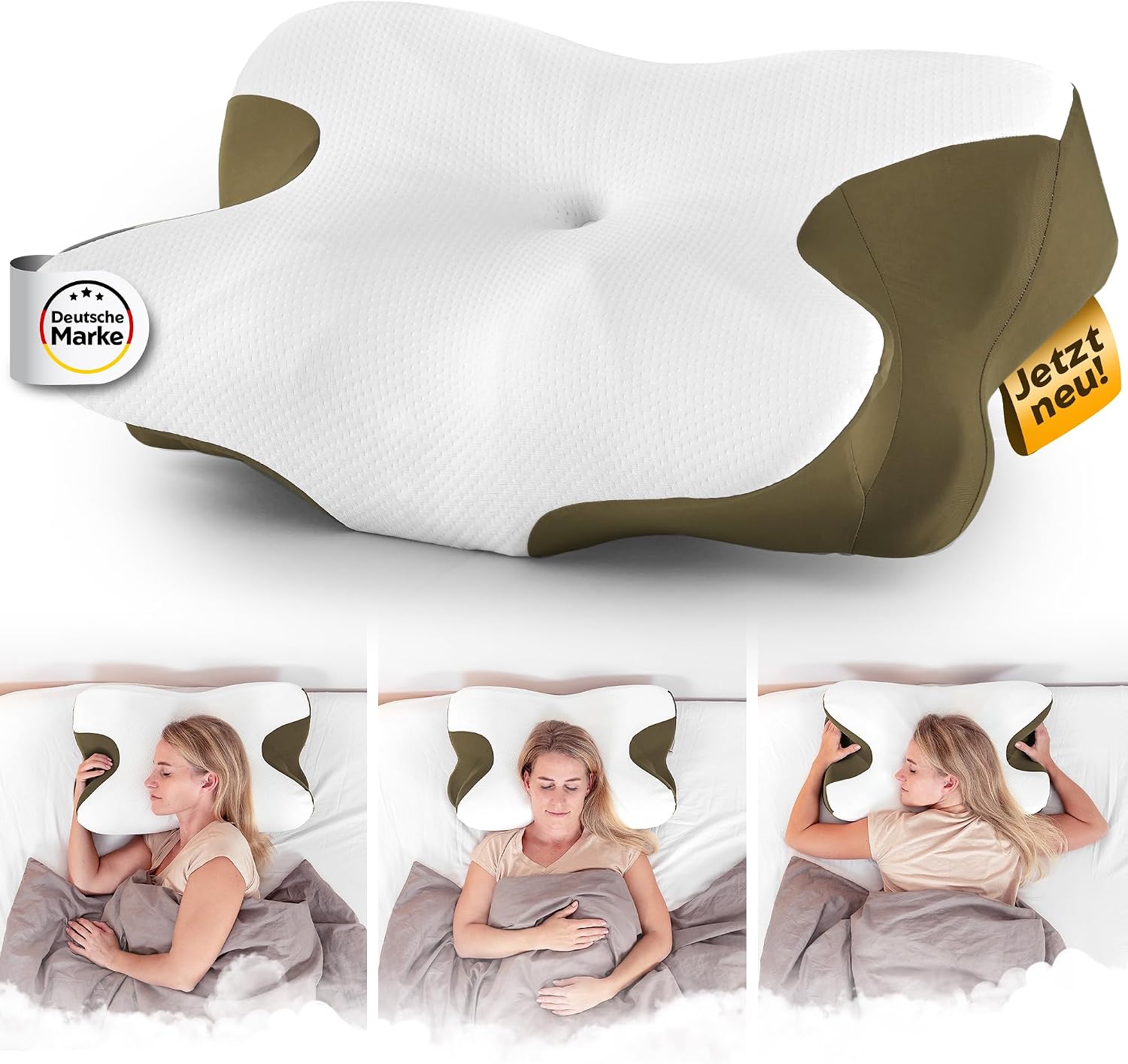 Snoozify Orthopedic Pillow Ergonomic Pillow for Neck Pain as Back Stomach Sleeper and Side Sleeper Pillow Memory Foam Pillow Perfect Neck Support Pillow Anti-Snoring Pillow