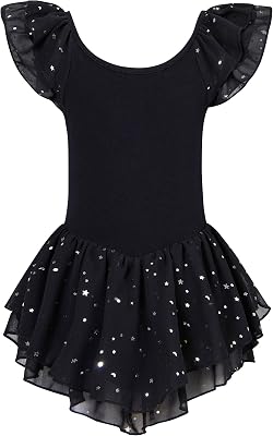 Idgreatim 2-9T Toddler Girls Ballet Leotard Kids Ballerina Oufit Ruffle Sleeve Dance Dress