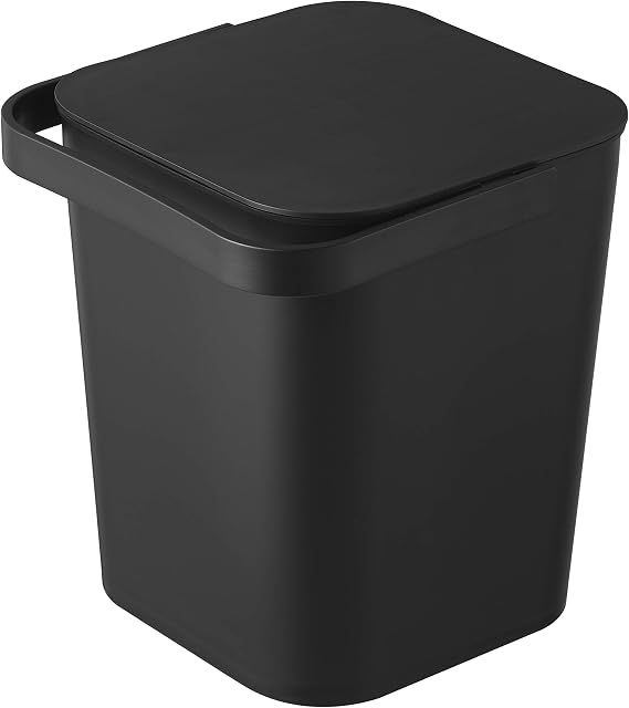 YAMAZAKI home Tower Storage Bin Black