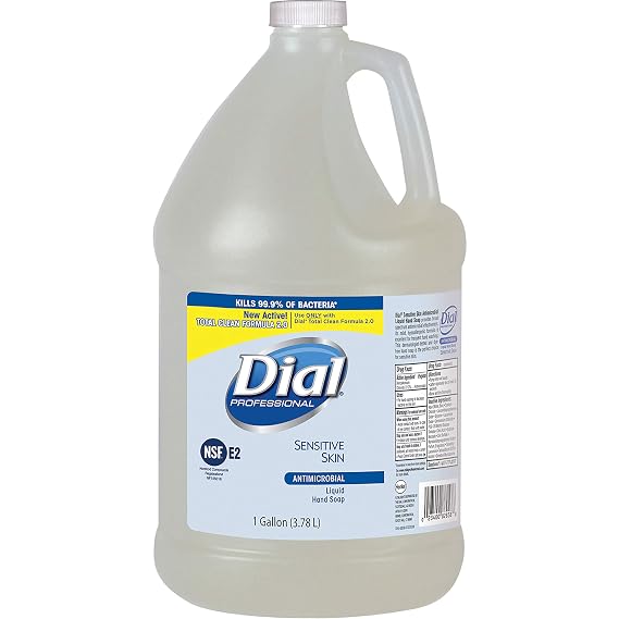 Dial Sensitive Skin Antimicrobial Soap Refill - 1 gal (3.8 L) - Kill Germs - Skin, Hand - Clear - Antimicrobial - 1 Each
