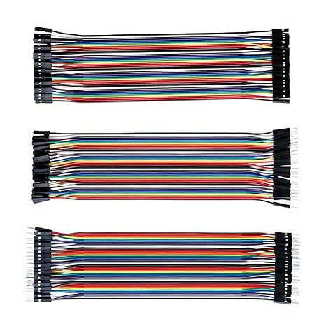 Gikfun 120pcs Dupont Wire Kit 20cm - 40pin Male to Female, Male to Male, Female to Female Multicolored Jumper Cables for Arduino Breadboard DIY Electronics Project EK8403