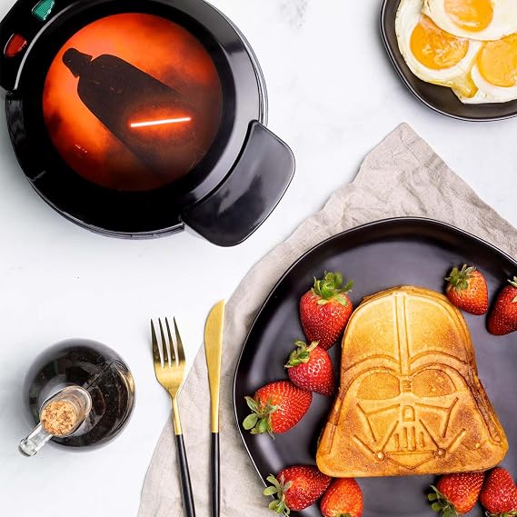 Uncanny Brands Star Wars Darth Vader Waffle Maker- The Sith Lord On Your Waffles- Waffle Iron