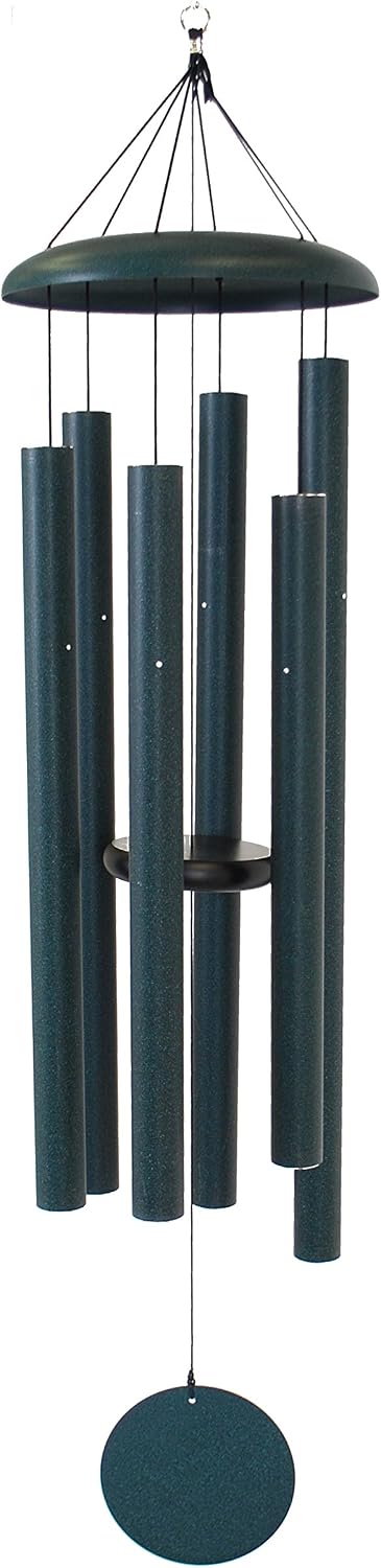 Corinthian Bells by Wind River – 56 inch Green Wind Chime for Patio, Backyard, Garden, and Outdoor Decor Aluminum Chime Made in The USA