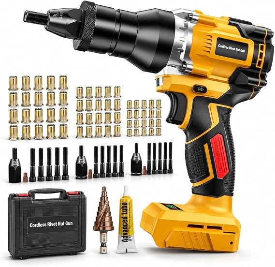 Electric Rivet Nut Tool Kit Compatible with DeWalt 20V Battery(Not Battery)