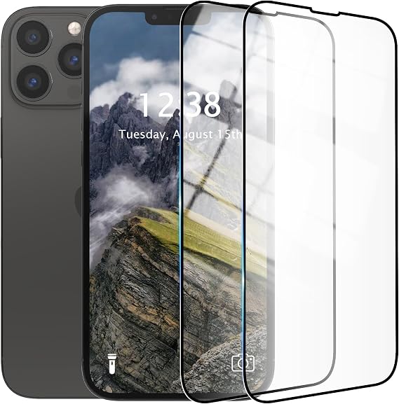 AKABEILA 2 Pack Screen Protector for Motorola Edge 30 Fusion 5G HD Tempered Glass Protective Film 9H Hardness Case Friendly Easy Installation Anti-Fingerprint Bubble Free Black&2