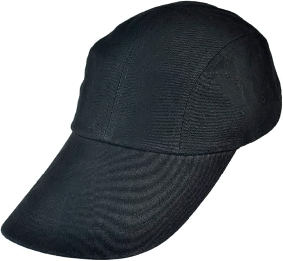 Village Hat Shop VHS Long Bill Baseball Cap (Adjustable, Black)