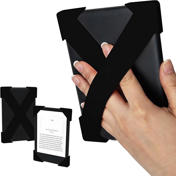 Strapsicle Hand Straps for 6" Kindle, Paperwhite & Kobo Clara - Black