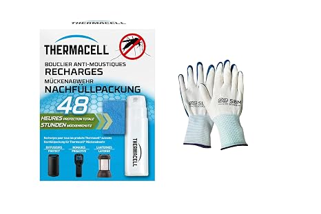 Thermacell Mosquito Repellent Refills, 48-Hour Pack; Contains 12 Repellent Mats, 4 Fuel Cartridges; Compatible with Any Fuel-Powered Thermacell Product; No Spray, Scent, Mess
