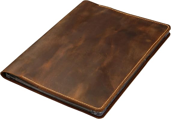Genuine Leather Folio Case compatible with reMarkable Paper Pro,Leather Book Folio with Pen Holder Cover for Remarkable Paper Pro (color display 11.2 x 8.7 inch) - V10-LRMB05SFBA
