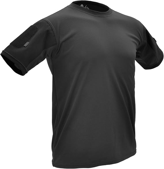 HAZARD 4 Battle-T Quick Dry Shirt - Crew Neck Tactical Shirt with Removable Patch Panel