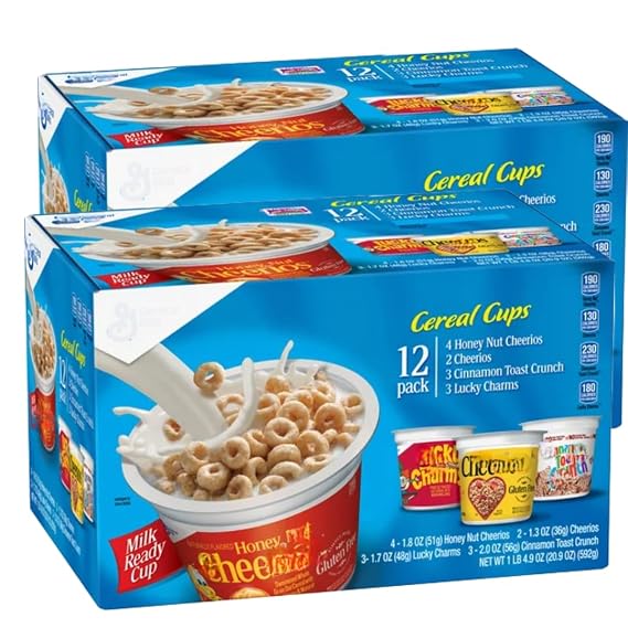 Cereal Cup Variety Pack, 12 Countt (2 Pack)