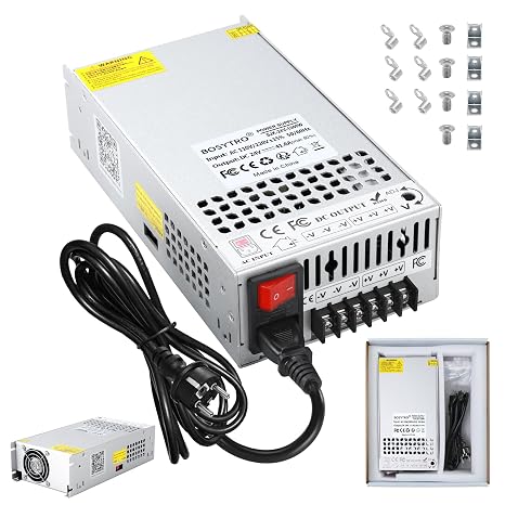 Upgrade Power Supply 24V 41.6A 1000W Switching Power Supply Adapter Transformer LED Driver AC110V / 220V (SMPS) for 3D Printer CCTV Camera Security System Radio Computer Project (with Power Cable)