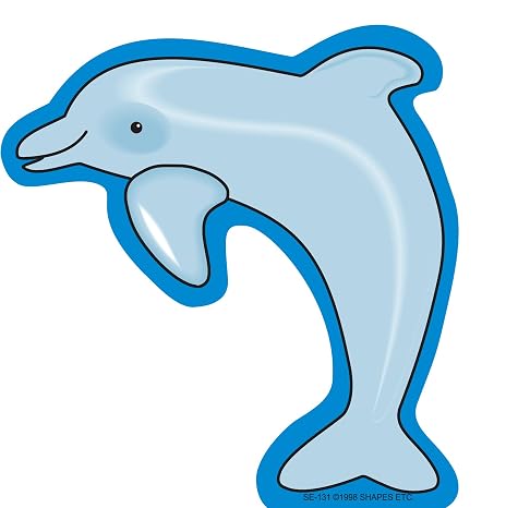 SHAPES ETC. Dolphin Large Notepad, 50-Sheet Ocean Sea Animal Design Pad | Under the Sea Classroom Bulletin Board Decorations | Kids DIY Crafts, Teacher School Supplies, Notes & Reminders, Made in USA