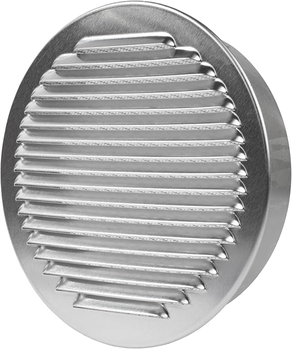 Repa Market 8 Inch Aluminum Louver Vent Cover/Wall or Duct Mount Exhaust and Intake Air Grille with Built-in Steel Mesh Screen/Exterior Duct Termination Vent/Universal Aluminum Soffit Vents