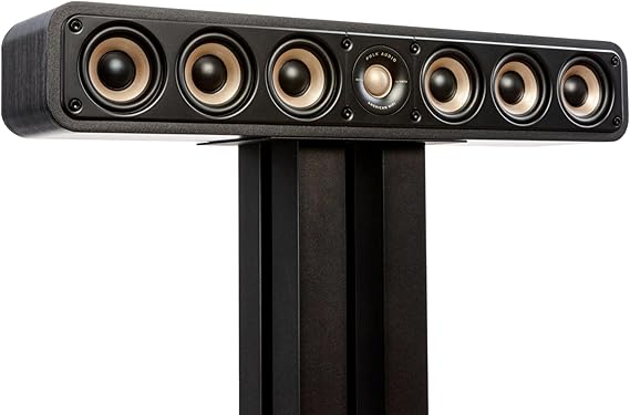 Polk Audio Signature Elite ES35 Slim Center Channel Speaker, Stunning Black