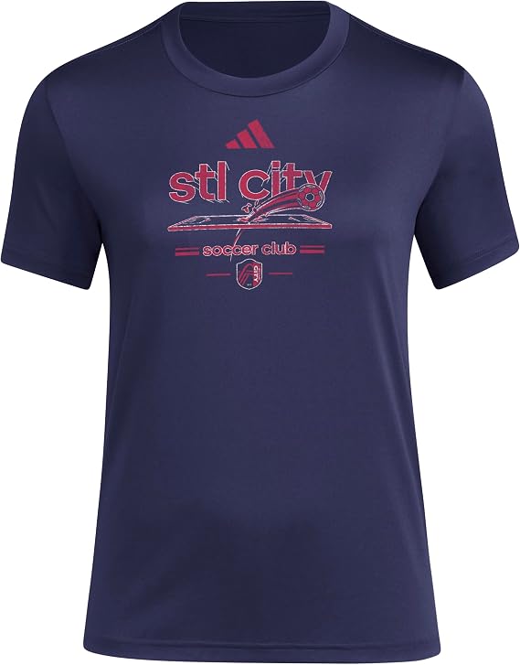 adidas Women's St. Louis City SC Vintage World Pre-Game Short Sleeve T-Shirt
