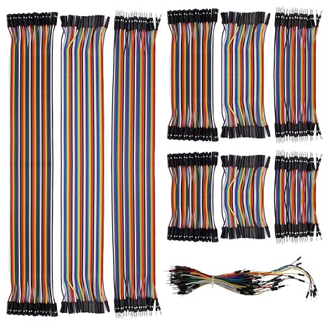 425pcs Multicolored Breadboard Dupont Wires Jumper Kit, 2.54 40Pin 30cm 20cm 10cm Jumper Cables Male to Male, Female to Female, Male to Female, with M to M Jumper Wires in Different Lengths