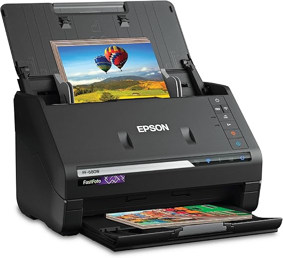 Epson FastFoto FF-680W Wireless High-Speed Duplex Photo and Document Scanner and System with USB Connect and Mobile Scanning
