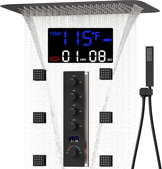 Rain Shower System,Ceiling Mounted Shower Faucet Set