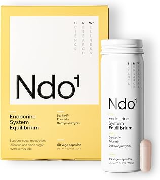 Ndo1 Equilibrium | Blood Sugar Support Supplement | Glucose Metabolism, Hormone Balance & Healthy Aging | Breaks Down Carbohydrates Effectively | 60 Vege Capsules