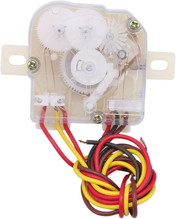 Plastic Washer Timer 5 Wire Square Washing Machine Control Timer for Washer Shaft Length 2.4cm