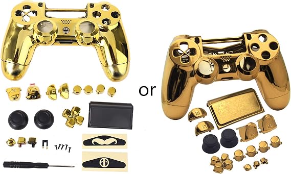 Chrome Plated Controller Replacement Accessory Case Case for Shell Button Full Housing