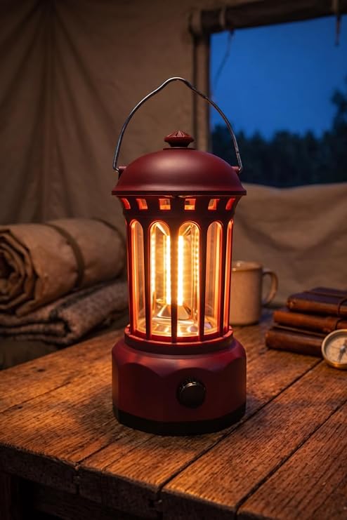 Glr L800BR Retro Tasarım Şarjlı Kamp Lambası - 250 Lümen Vintage Fener [Enerji Sınıfı A++]