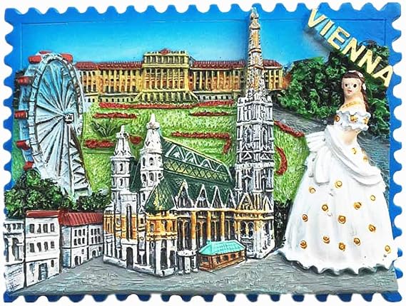 Vienna Austria Fridge Magnet Travel Souvenir Gift Collection Home Kitchen Decoration Whiteboard Magnetic Sticker, Austria Refrigerator Magnet