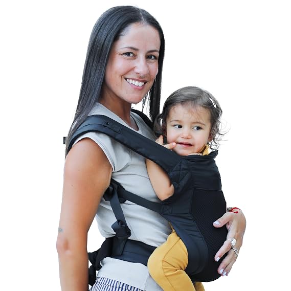 Beco Fly Lightweight Toddler Backpack Carrier, Foldable, 15-45 lbs, Black