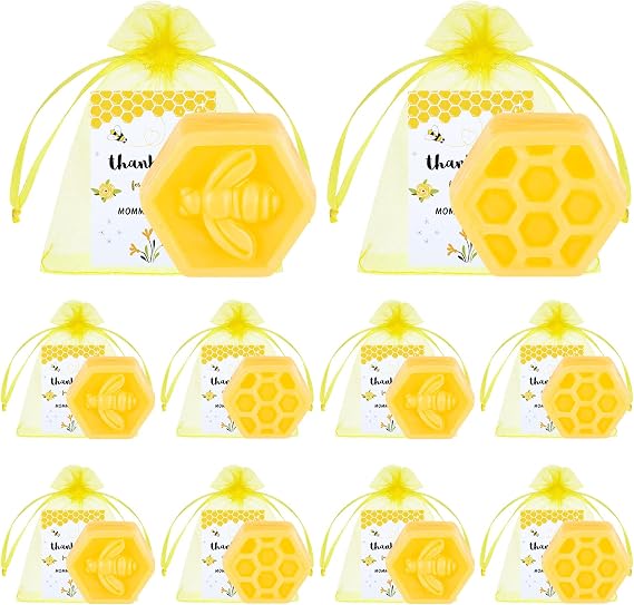 48 Set Bee Themed Baby Shower Favors Honeycomb Soap Gift for Guests