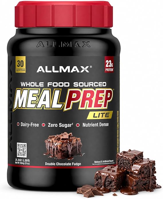 ALLMAX MealPrep Lite Meal Replacement Powder, Double Chocolate Fudge