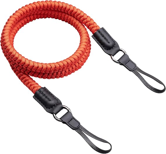 VKO Camera Strap,Quick Release Camera Shoulder Strap,Paracord Woven Portable Camera Neck Strap, for SLR DSLR Digital Mirrorless Camera(Red)