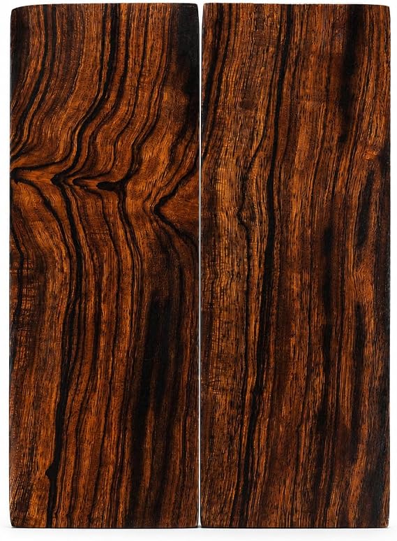 IECAP LLC Desert Ironwood Knife Handle Scales Bookmatched 1 Pair Exotic Wood Knife Handle Materials Blanks for Knife Making, Custom Knives Maker Natural Iron Wood Scales (5 x 1 x 0.5 Inches)