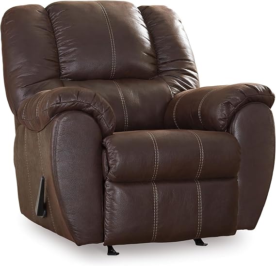 Signature Design by Ashley McGann Brown Rocker Recliner Chair, Walnut