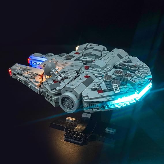 LocoLee Light Kit for Lego 75375 Star Wars Millenium Falcon Starship | Lighting Set for Lego 75375 Millennium Falcon - Not Include Models, Just Light Kit