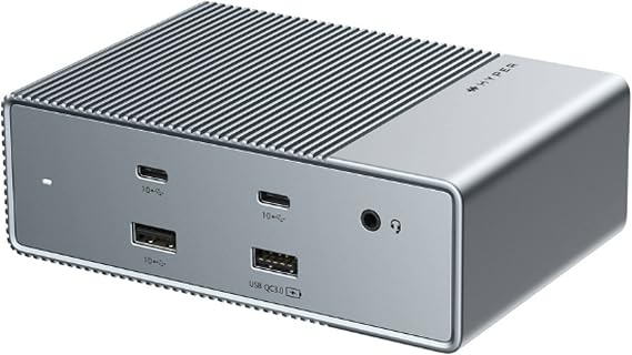 HyperDrive USB-C & Thunderbolt 4 GEN2 15-in-1 Docking Station for MacBook, iPad, PC - HDMI or DP, Up to 3 Extended Displays, High-Speed USB Data Transfer