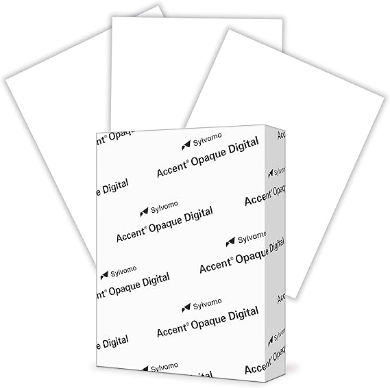 Accent Opaque White Printer Paper, 8.5 x 11 20lb Bond/50lb Text Copy Paper 500 Sheets (1 Ream) Premium Computer Paper with Smooth Finish, 97 Bright, 74gsm Multipurpose White Paper 109330R
