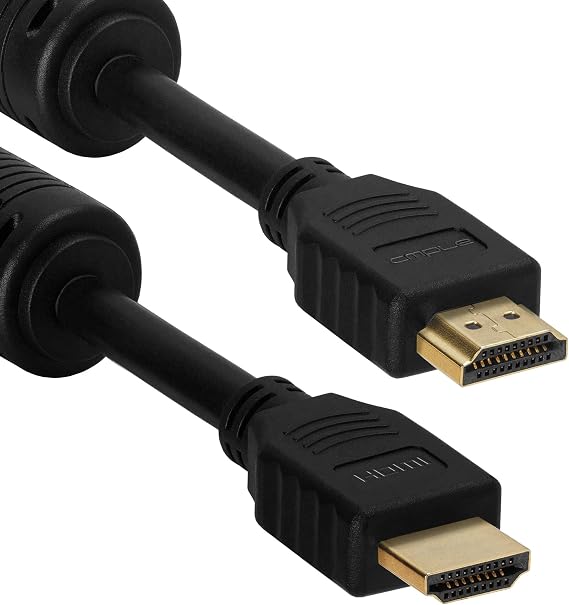 Cmple - HDMI Cable 1.5 Feet with Ferrite Cores 28 AWG High Speed HDMI Cord with Ethernet, Supports (4K 60HZ, 1080p Full HD, UHD, Ultra HD, 3D, ARC, HDTV) 1.5 FT