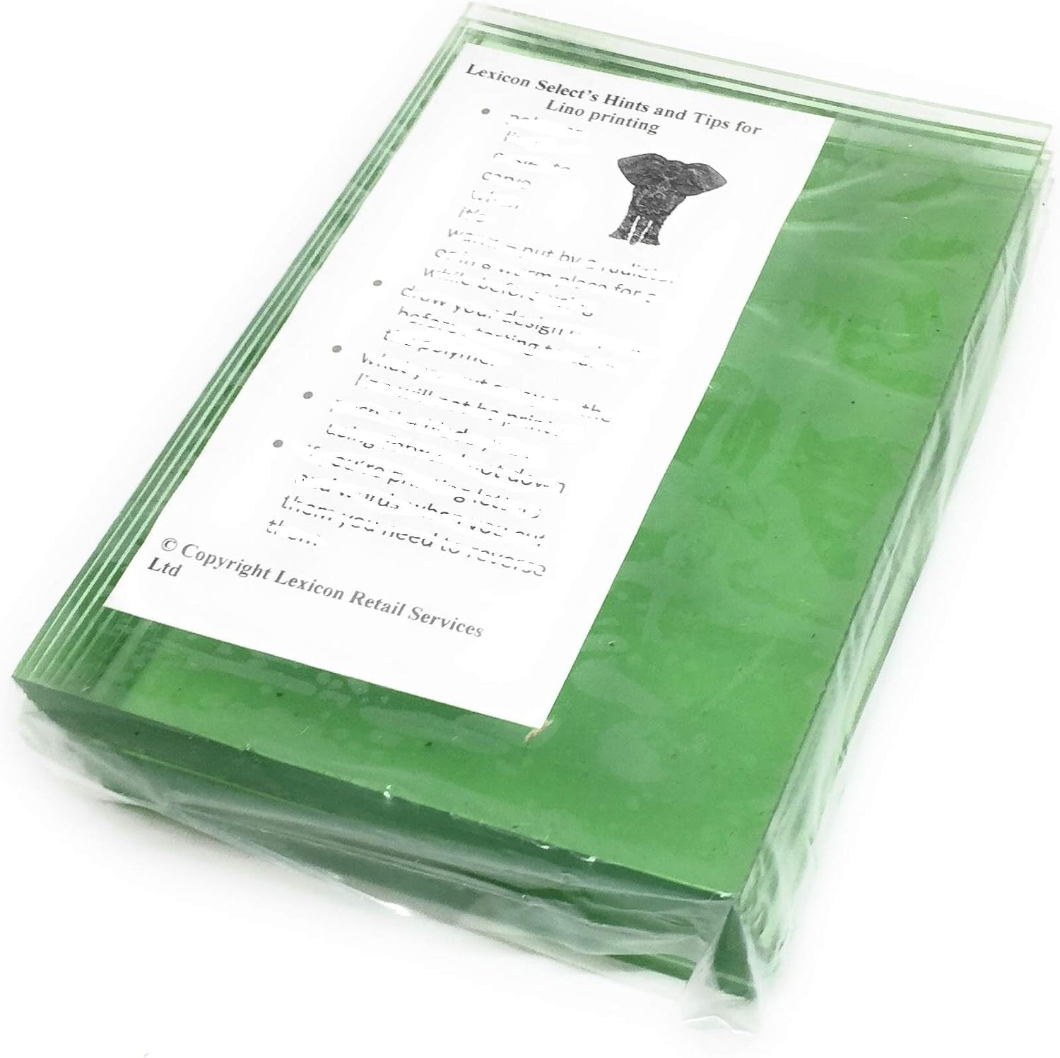 Transparent Super Soft Lino Block 150x100 mm - Pack of 10 with Hints & Tips Guide
