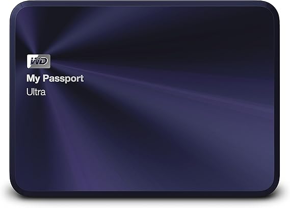 WD 1TB Blue Black My Passport Ultra Metal Edition Portable External Hard Drive USB 3.0