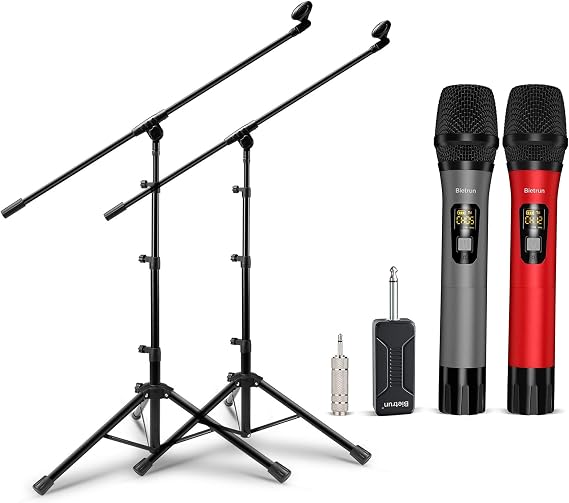 Bietrun WXM02 with 2 Pack Mic Stand