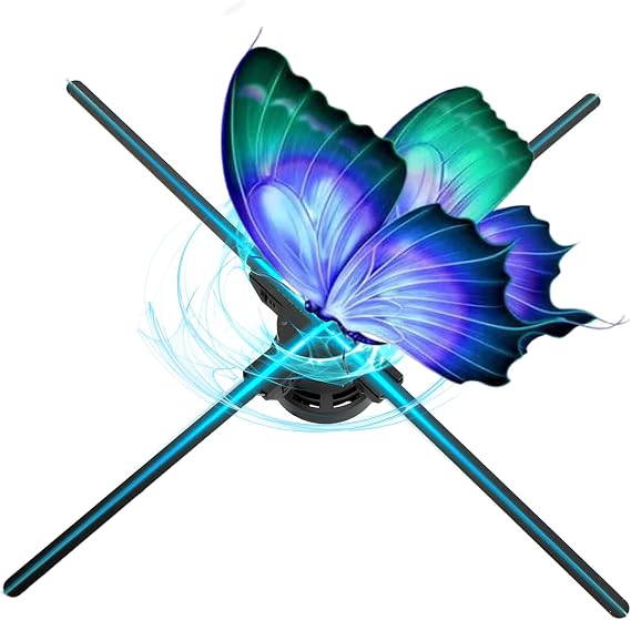 3D Hologram Fan, 70CM 3D Hologram Led Fan Projector, Holographic Fan Splicing Advertising, with Wifi+Bluetooth+Remote Control, Cool Display of Logo and Product, Easy To Move and Disassemble