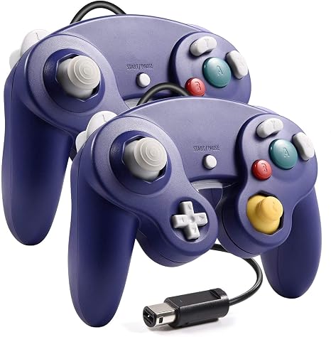 miadore 2 Pack Wired GC NGC Controller Gamepad Joystick Compatible for Gamecube & Wii Console