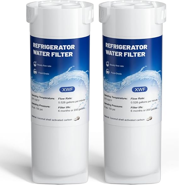 XWF Water Filter Replacement Compatible with GE XWF Water Filter,(Not XWFE), fit for WR17X30702 GBE21,Pack of 2,By YPMQY
