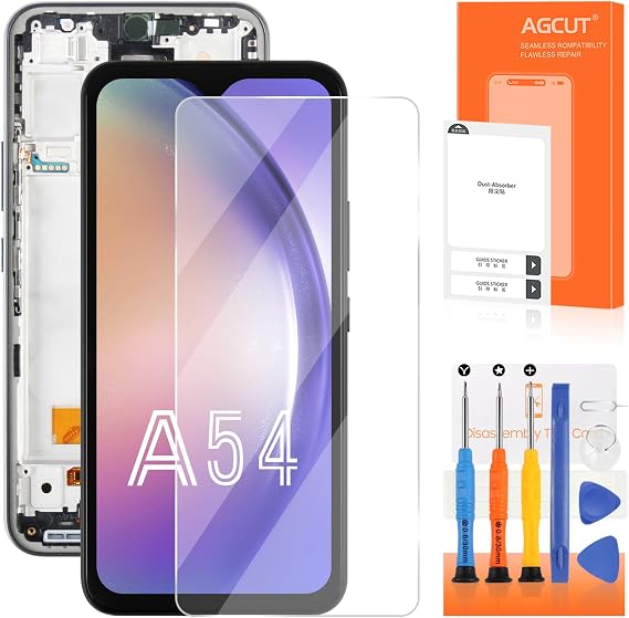 INCELL for Samsung Galaxy A54 Screen Replacement for Samsung A54 5G LCD Display SM-A546E SM-A546B SM-A546U LCD Digitizer Touch Screen Assembly Repair Parts Black with Frame