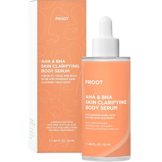 Butt Acne & Ingrown Hair Treatment Serum | AHA & BHA Butt Acne and Ingrown Hair Treatment For Bikini Area | Get rid of Butt Acne, Ingrown Hair, Back Acne, Strawberry Legs, KP and Razor Bump | After Waxing Skin Care | Glycolic and Salicylic Acid Body Serum For Ingrown Hair, Butt and Back Acne Treatment Strawberry Legs | Ingrown Hair Cyst Treatment Formula for All Skin Type | Formulated with Centella Asiatica, Green Tea, Rosemary and Natural Ingredients | 1.69 oz