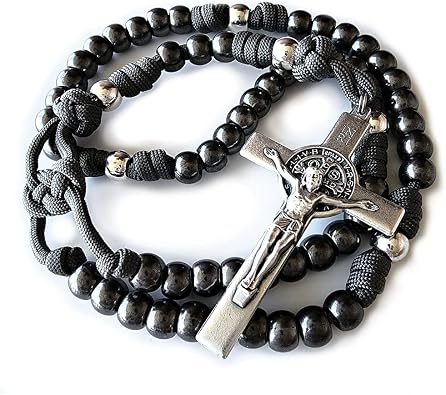 Rugged Rosaries ASHES to ASHES Catholic Rosary with Metal Beads - Strong Handmade