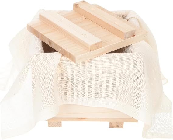 Garneck Wooden Tofu Mold Press Multi-function Tofu Maker for Home Kitchen and Easy to Use Diy Pressing Tool for Homemade Bean Curd